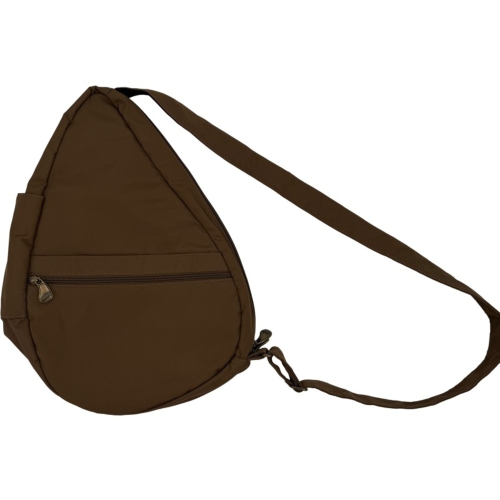 AMERIBAG Healthy Back Bag Small Brown Nylon Ergonomic Sling Crossbody‎ Backpack
